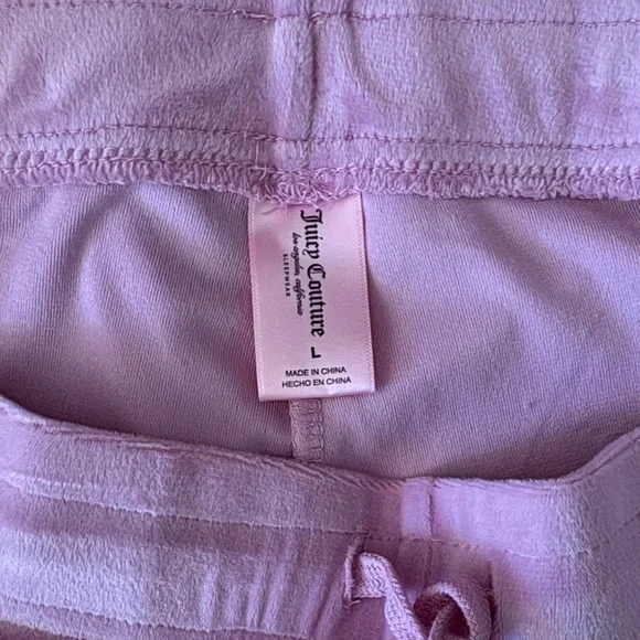 Juicy Couture Pink Velour Rhinestone Logo Tracksuit Set - Picture 3 of 4
